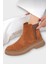 Yandan Lastikli Günlük Kadın Süet Bot Taba 4