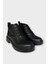 Kauçuk Yüksek Taban Kadın Bot Siyah 3