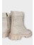 Kışlık Bağcıklı Fermurlı Uzun Kadın Bot Bej 5