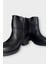 Taş Detaylı Kalın Topuklu Kadın Bot Siyah - Gümüş 3