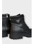 Kalın Taban Bağcıklı Fermuarlı Kadın Bot Siyah 6