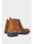 Erkek Hakiki Deri Çift Fermuar Detay Bot Taba 6