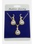 Msa-Shop Damla Zirkon Taşlı Set Kolye-Gümüş Rengi 2