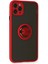 iPhone 11 Pro Kılıf Montreal Yüzüklü Silikon Kapak - Kırmızı 2