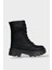 Kışlık Bağcıklı Fermurlı Uzun Kadın Bot Siyah 1