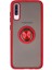 Samsung Galaxy A70 Kılıf Montreal Yüzüklü Silikon Kapak - Kırmızı 1