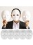 Beyaz Renk Boyanabilir Anonim Tam Yüz Cosplay Maske 24x18 cm 5