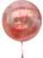 Kırmızı Simli Yuvarlak Şeffaf Balon 24 İnç 1
