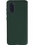 Samsung Galaxy S20 Kılıf Nano Içi Kadife Silikon - Koyu Yeşil 1