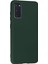 Samsung Galaxy S20 Kılıf Nano Içi Kadife Silikon - Koyu Yeşil 3