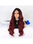 Siyah Koyu Kızıl Ombreli Dalgalı Tül Peruk 3