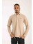 Polo Uzun Kol Bej Regular Fit 4