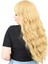 Perçemli Uzun Su Dalgası Fiber Sentetik Peruk - Sarı 3