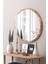 Dekoratif Yuvarlak Ayna Çam 58 cm Antre Hol Wc Çam 58 cm 2