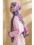 Çiçek Desenli Şal 3384-LILA 1