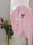 Kız Çocuk Kapşonlu Peluş Hırka Açık Pembe 3