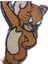 Aplike Ütü İle Yapışan Jerry Arma 6x3 Cm 1