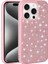 Apple iPhone 15 Pro Max Kılıf Parlak Taşlı Tasarım Frms Pırlanta Kapak-Pembe 3