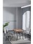 Elfin 70X110 Atlantik Yemek Masası, Yemek Masası Takımı, 2 Sandalye 1 Bench - Gri 1