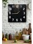 Siyah Dokulu Endüstriyel Temperli Cam Kare Saat 33X33 cm Ebadında Uv Baskı - KCS063 1