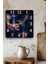 Gece ve Sinek Kuşu Temalı Temperli Cam Kare Saat 33X33 cm Ebadında Uv Baskı - KCS012 3