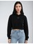Kapüşonlu Dökümlü Crop Sweatshirt 3