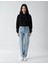 Kapüşonlu Dökümlü Crop Sweatshirt 4