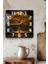 Altın Işıklı Ağaç Temalı Temperli Cam Kare Saat 33X33 cm Ebadında Uv Baskı - KCS038 3
