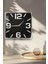 Siyah Minimalist Temperli Cam Kare Saat 33X33 cm Ebadında Uv Baskı - KCS033 5