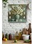 Beyaz Çiçekli Vazo Temalı Temperli Cam Kare Saat 33X33 cm Ebadında Uv Baskı - KCS045 1