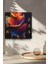 Renkli Yaprak Desenli Temperli Cam Kare Saat 33X33 cm Ebadında Uv Baskı - KCS069 5