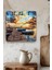 Gün Batımı Iskelesi Temalı Temperli Cam Kare Saat 33X33 cm Ebadında Uv Baskı - KCS003 3