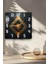 Geometrik Metal Görünümlü Temperli Cam Kare Saat 33X33 cm Ebadında Uv Baskı - KCS024 5