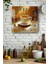 Kahve Fincanı Temalı Temperli Cam Kare Saat 33X33 cm Ebadında Uv Baskı - KCS062 1