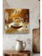 Kahve Fincanı Temalı Temperli Cam Kare Saat 33X33 cm Ebadında Uv Baskı - KCS062 3