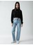 Kapüşonlu Dökümlü Crop Sweatshirt 2