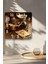 Kahve Temalı Temperli Cam Kare Saat 33X33 cm Ebadında Uv Baskı - KCS065 5