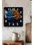 Renkli Hayat Ağacı Temalı Temperli Cam Kare Saat 33X33 cm Ebadında Uv Baskı - KCS067 3