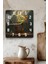 Çiçekli Sulama Kabı Temalı Temperli Cam Kare Saat 33X33 cm Ebadında Uv Baskı - KCS055 3