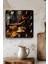 Kahve ve Değirmen Temalı Temperli Cam Kare Saat 33X33 cm Ebadında Uv Baskı - KCS015 3