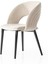 Mostar S88 Sandalye – Krem (Tiesto Polyester), Siyah Metal Ayak 3