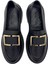 Solenne Siyah Hakiki Deri Fashion Toka Detaylı Kadın Loafer 5