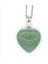 Yeşil Kalp Şekilli Aventurin Doğaltaş Zincirli Şık Kolye 1