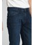 Erkek Regular Fit Düz Paça Kot Pantolon - Esnek %98 Pamuk %2 Likra Jean 7