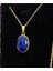 Lapis Lazuli Taşı Kolye, Sertifikalı, Üst Kalite, Altın Kaplama, Şık ve Zarif Tasarım 1