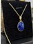 Lapis Lazuli Taşı Kolye, Sertifikalı, Üst Kalite, Altın Kaplama, Şık ve Zarif Tasarım 2