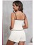 La Vıor Style La Vıor Kadın Ekru Şortlu Pijama Takımı 4