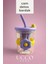 500ML Papatya Desenli Pipetli Cam Detox Termos Matara Bardak - Süt, Su, Meşrubat, Limonata Bardağı 1