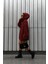 Unısex Bordo Yumuşacık Kumaşlı Oversize Fit Ici Polarlı Kapüşonlu Sweatshirt Hoodie 5