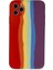 iPhone 11 Pro Kılıf Ebruli Lansman Silikon - Kırmızı-Mor 1